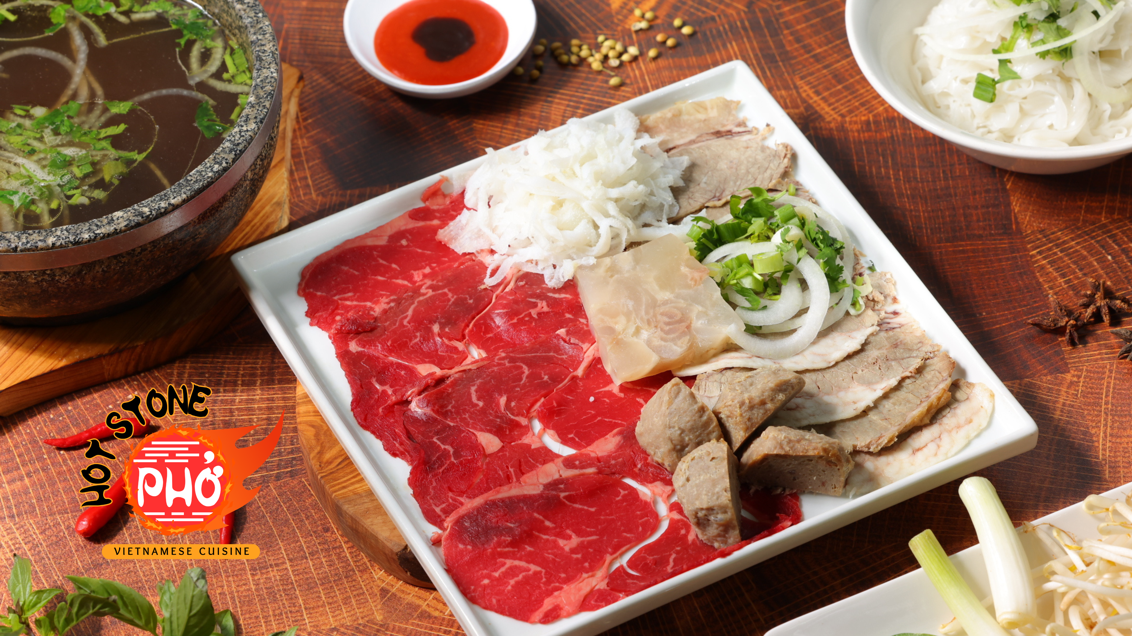 Ribeye Brisket Tendon Tripe Phở - Phở Tái Nạm Gân Sách