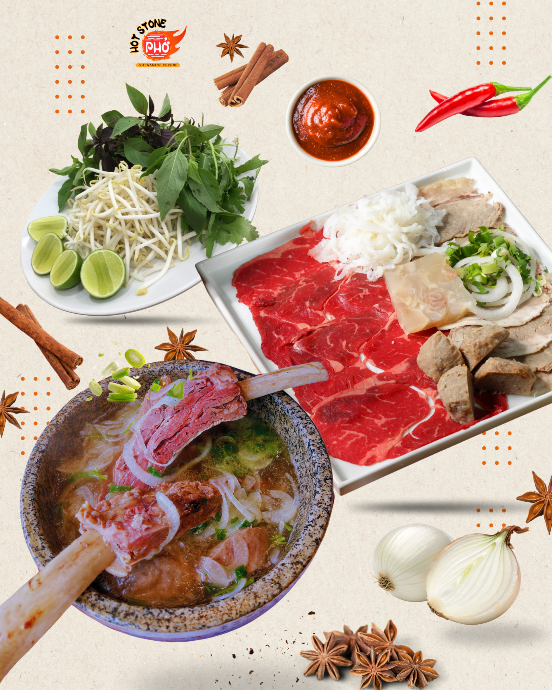 Sizzling Hot Stone Phở